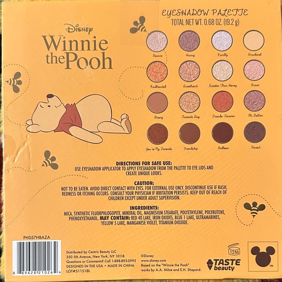 3/$60 🌸 Disney Winnie the Pooh Eyeshadow Palette - Yellow - Picture 3 of 9
